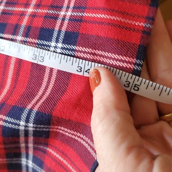 Draper James Lipstick Red Multi Angie Check Ruffle Sleeve Shift Lined Sz 0 Dress - Picture 13 of 13